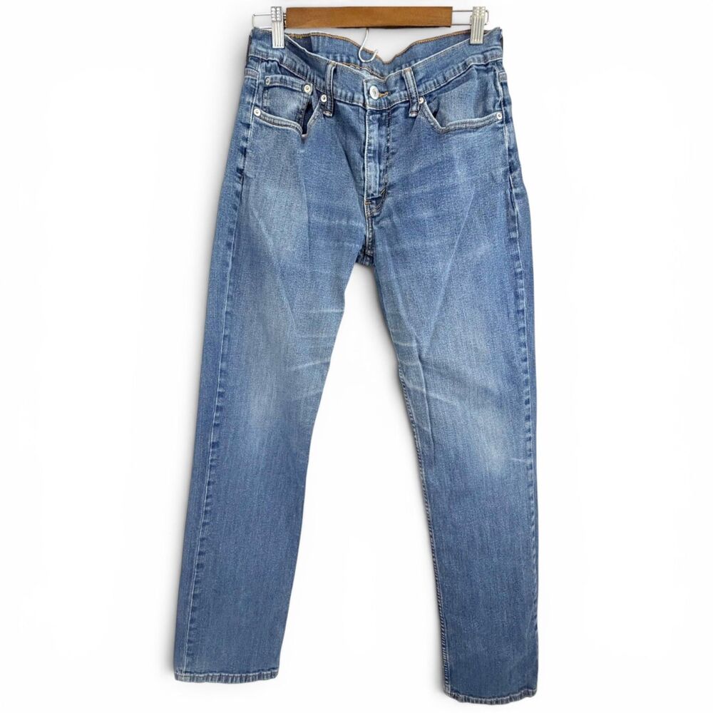 levi's 514 jeans mens 31x31 blue stretch denim straight leg casual heritage - Picture 6 of 10